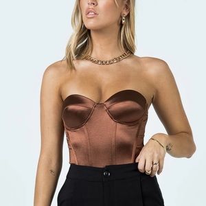 Princess Polly Brown Corset bodysuit